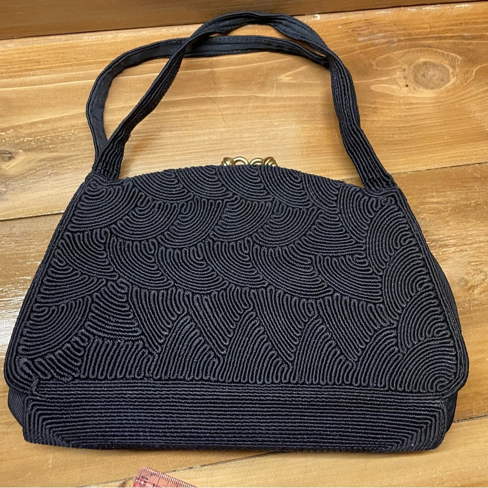 Vintage Navy Blue Purse Hand Bag JoAnn Original